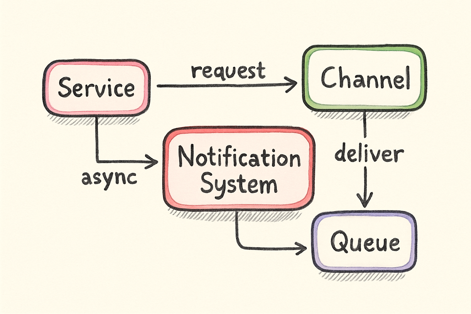 Queue Notification System Design a Notification System — Queues & Async | System Design Interview ...