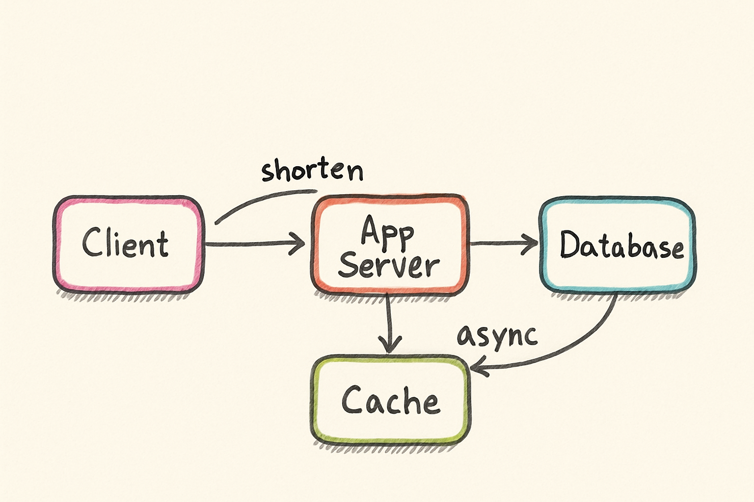 Design a URL Shortener (Bitly) diagram 1